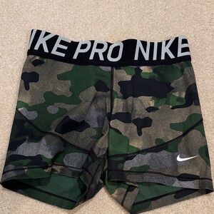 Nike Pro Green Camo Shorts